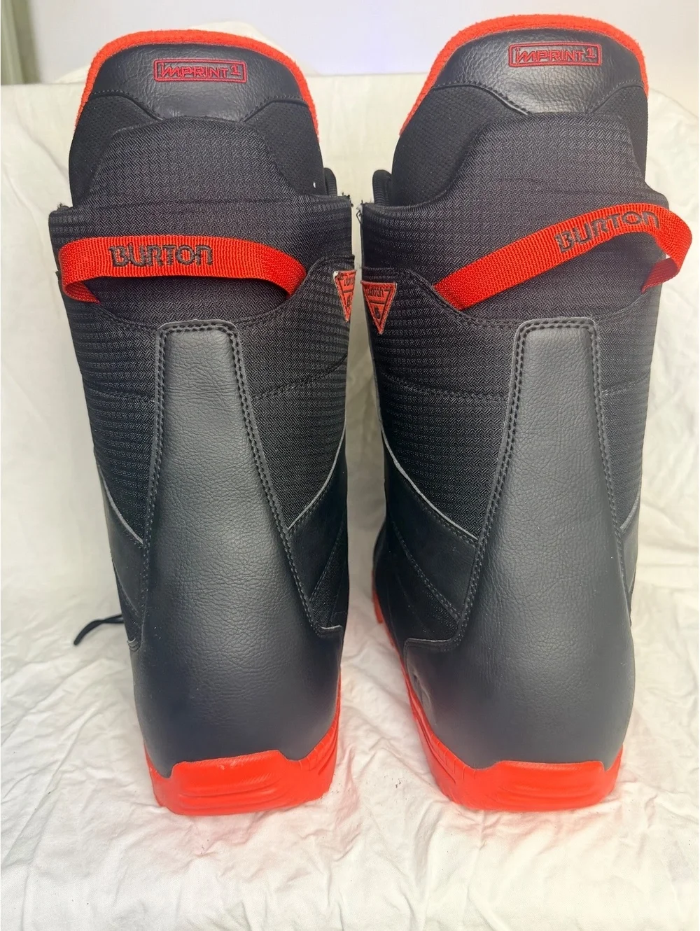 Burton Highline BOA Men’s Size 13 Black Red Snowboard Boots Imprint 1